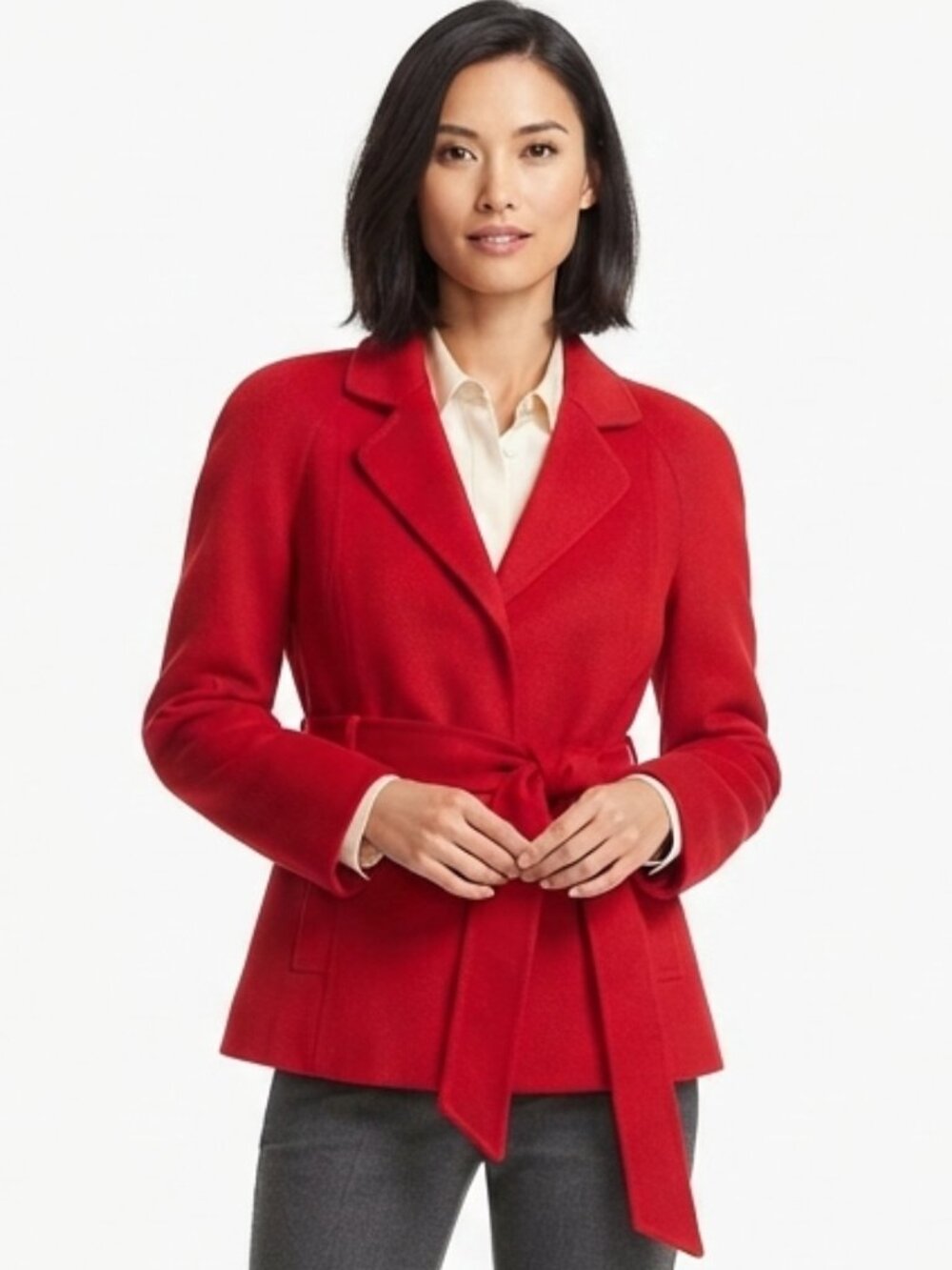 St. John Cashmere/Angora Blend Button Front Jacket- Sz. 4